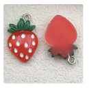 4pcs/pack 14x22mm resin 3D strawberry   TB--1053595410825--17060