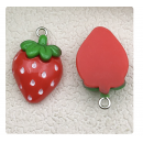 4pcs/pack 16x25mm resin 3D strawberry   TB--1053595410825--17064