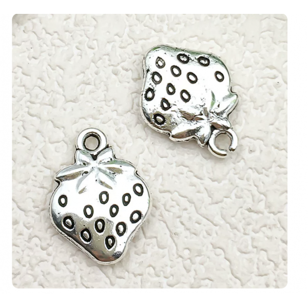 6pcs/pack 11x15mm  antique silver strawberry   TB--1053595410825--18636
