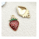 4pcs/pack 10x17mm alloy strawberry   TB--1053595410825--10849