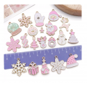 3pcs/pack  16x21mm enamel charms--glass ball TB979579965891-12352