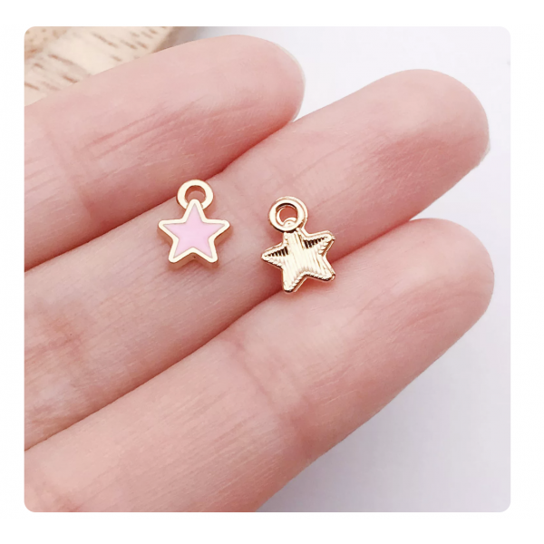 12pcs/pack  6.5x8mm enamel charms--stars TB979579965891-12025