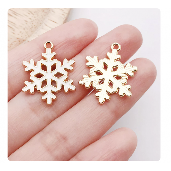 6pcs/pack  19x24mm enamel charms--snow TB979579965891-12536