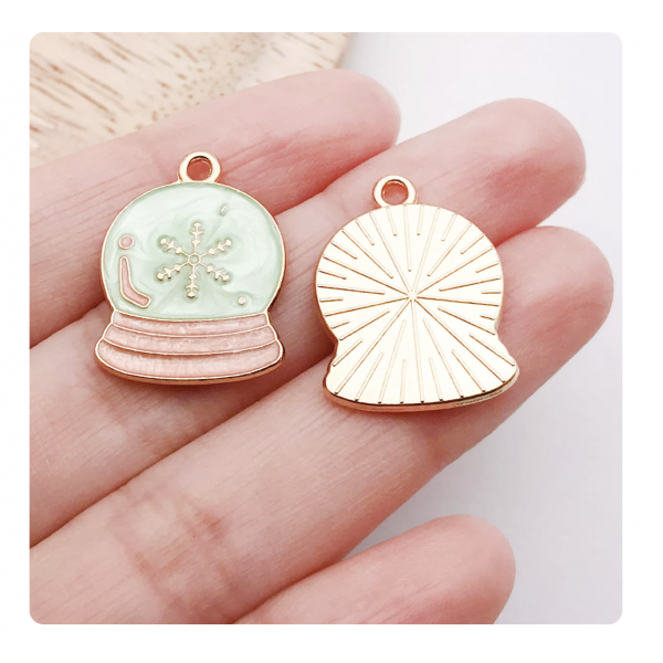 3pcs/pack  16x21mm enamel charms--glass ball TB979579965891-12352